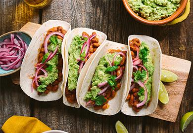 [Recipe] - Archive - Beer Bean Tacos with Quick Pickled Onions